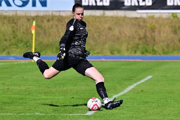 Julia Schoepfel (SFC Stern 1900, 01) GER, SFC Stern 1900 vs. 1. FC Koeln, Frauenfussball, DFB Pokal Frauen, 2. Runde, 2023 2024, 09.09.2023. (DFL REGULATIONS PROHIBIT ANY USE OF PHOTOGRAPHS AS IMAGE SEQUENCES AND OR QUASI - VIDEO). GER, SFC Stern 1900 vs. 1. FC Koeln, Frauenfussball, DFB Pokal Frauen, 2. Runde, 2023 2024, 09.09.2023. Berlin Copyright: xEibner-Pressefotox xClaudiusxRauchx EP_CRH