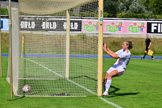 Marleen Schimmer (1.FC Koeln 23) Torschuss zum 5:0 GER, SFC Stern 1900 vs. 1. FC Koeln, Frauenfussball, DFB Pokal Frauen, 2. Runde, 2023 2024, 09.09.2023. (DFL REGULATIONS PROHIBIT ANY USE OF PHOTOGRAPHS AS IMAGE SEQUENCES AND OR QUASI - VIDEO). GER, SFC Stern 1900 vs. 1. FC Koeln, Frauenfussball, DFB Pokal Frauen, 2. Runde, 2023 2024, 09.09.2023. Berlin Copyright: xEibner-Pressefotox xClaudiusxRauchx EP_CRH