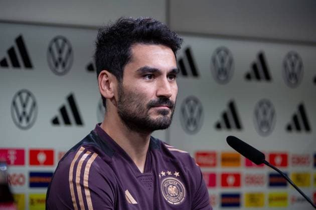 Ilkay Guendogan (Deutschland, 21), GER, DFB Fussball Nationalmannschaft Herren, MD-1 Pressekonferenz vor Deutschland vs Frankreich, Saison 2023 2024, 11.09.2023 DFB regulations prohibit any use of photographs as image sequences and or quasi-video GER, DFB Fussball Nationalmannschaft Herren, MD-1 Pressekonferenz vor Deutschland vs Frankreich, Saison 2023 2024, 11.09.2023 Dortmund Copyright: xEibner-Pressefoto Memmlerx EP_MMR