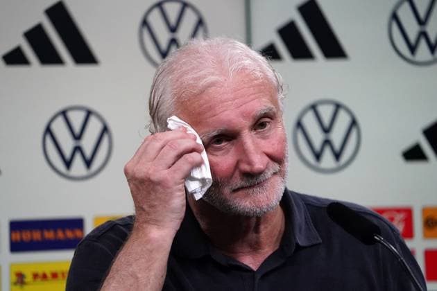 Sport Bilder des Tages Nationalmannschaft, Fussball, Herren, Freundschaftsspiel, Länderspiel, Deutschland-Jrankreich , 12.09.2023 , Signaliduna Park Dortmund Rudi Völler, Deutschland, PK, Aktion, Einzelbild