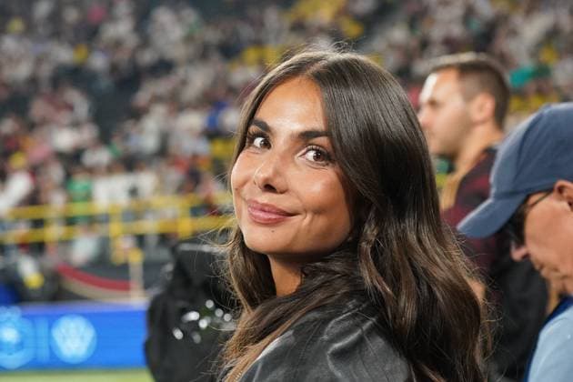 Nationalmannschaft, Fussball, Herren, Freundschaftsspiel, Länderspiel, Deutschland-Frankreich , 12.09.2023 , Signaliduna Park Dortmund Lea Wagner, Deutschland, ARD Moderatorin Aktion, Einzelbild