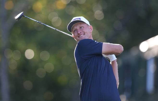 BMW PGA, Golf Herren Championship, Round 1, DP World Tour, European Tour, Wentworth Golf Club, Surrey, UK. - 14th September 2023. Adrian Meronk of Poland. - BMW PGA Championship, Round 1, DP World Tour, European Tour, Wentworth Golf Club, Surrey, UK. - 14th September 2023. Surrey Wentworth Golf Course United Kingdom Copyright: xDanxWeirx CP_BMW_PGA_Championship_Round_1_64