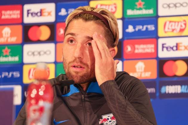 Bern - RB Leipzig CL Matchday-1 Bern, 18.09.2023, Wankdorf Stadion, Fussball , UEFA Champions League, Gruppe G , MD-1, Young Boys Bern vs. RB Leipzig , Pressekonferenz RB Leipzig , Im Bild: Kevin Kampl. , Foto nur zur redaktionellen Nutzung bestimmt! . , UEFA regulations prohibit any use of photographs as image sequences and or quasi-video ,