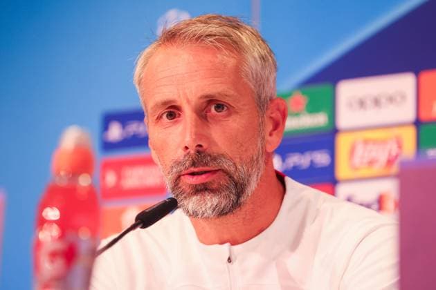 Bern - RB Leipzig CL Matchday-1 Bern, 18.09.2023, Wankdorf Stadion, Fussball , UEFA Champions League, Gruppe G , MD-1, Young Boys Bern vs. RB Leipzig , Pressekonferenz RB Leipzig , Im Bild: Trainer Marco Rose. , Foto nur zur redaktionellen Nutzung bestimmt! . , UEFA regulations prohibit any use of photographs as image sequences and or quasi-video ,