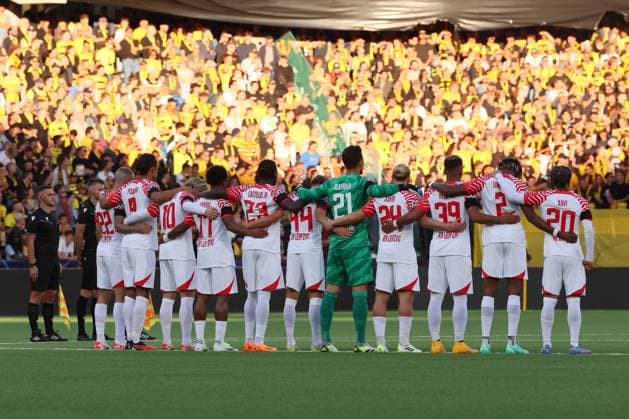 Bern - RB Leipzig Champions League Bern, 19.09.2023, Wankdorf Stadion, Fussball , UEFA Champions League, Gruppe G , 1. Spieltag, Young Boys Bern vs. RB Leipzig , Im Bild: Startelf RB Leipzig . , Foto nur zur redaktionellen Nutzung bestimmt! . , UEFA regulations prohibit any use of photographs as image sequences and or quasi-video ,