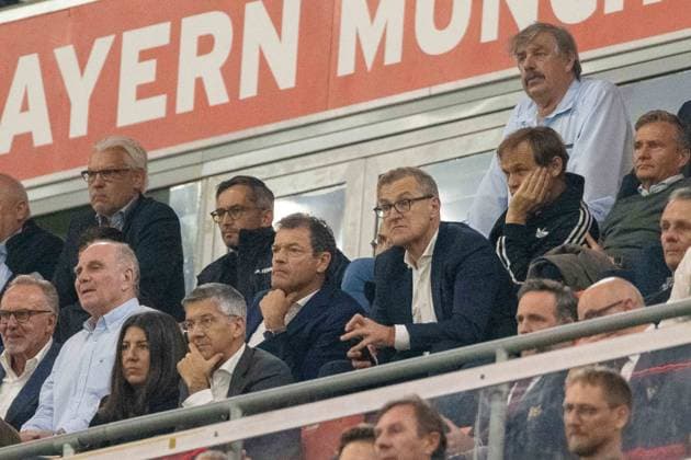 Ehrentribuene FC Bayern, GER, FC Bayern Muenchen (FCB) vs. Manchester United, ManU (MUN), Fussball, Champions League, Gruppenphase, Spielzeit 2023 2024, 20.09.2023, DFB DFL regulations prohibit any use of photographs as image sequences and or quasi-video., GER, FC Bayern Muenchen (FCB) vs. Manchester United (MUN), Fussball, Champions League, Gruppenphase, Spielzeit 2023 2024, 20.09.2023 Muenchen Copyright: xEibner-Pressefoto SaschaxWaltherx EP_EER