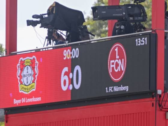 Der 1. FC Nuernberg kommt mit einem 6:0 in Leverkusen maechtig unter die Raeder. Bayer 04 Leverkusen vs. 1. FC Nuernberg, Fussball, Google Pixel Frauen-Bundesliga, 02. Spieltag, Saison 2023 2024, 30.09.2023 DFL REGULATIONS PROHIBIT ANY USE OF PHOTOGRAPHS AS IMAGE SEQUENCES AND OR QUASI-VIDEO Bayer 04 Leverkusen vs. 1. FC Nuernberg, Fussball, Google Pixel Frauen-Bundesliga, 02. Spieltag, Saison 2023 2024, 30.09.2023 Leverkusen Copyright: xEibner-Pressefoto ThomasxHaeslerx EP_THR
