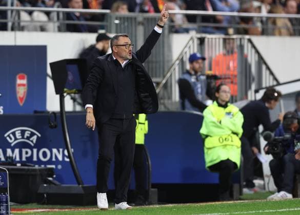 Lens, France, 3rd October 2023. Franck Haise, Manager of RC Lens during the UEFA Champions League match at the Estadio Bollaert Delelis, Lens. Picture credit should read: David Klein Sportimage EDITORIAL USE ONLY. No use with unauthorised audio, video, data, fixture lists, club league logos or live services. Online in-match use limited to 120 images, no video emulation. No use in betting, games or single club league player publications. SPI-2623-0047