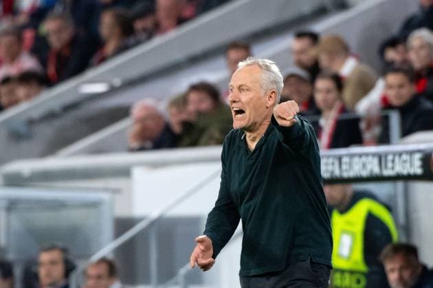 Christian Streich (SC Freiburg, Trainer), GER, SC Freiburg (SCF) vs West Ham United (WHU), Fussball UEFA Europa League, Gruppe A, 2. Spieltag, Saison 2023 2024, 05.10.2023 GER, SC Freiburg (SCF) vs West Ham United (WHU), Fussball UEFA Europa League, Gruppe A, 2. Spieltag, Saison 2023 2024, 05.10.2023 Freiburg Copyright: xEibner-Pressefoto Memmlerx EP_MMR