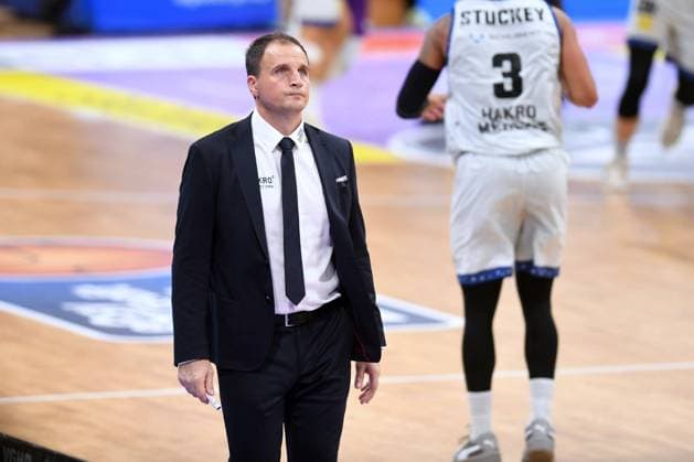 Nikola Markovic (Trainer, Headcoach Hakro Merlins Crailsheim) , GER, BG Goettingen - Hakro Merlins Crailsheim, Basketball, Bundesliga BBL, Saison 2023-2024, 3. Spieltag, 07.10.2023. GER, BG Goettingen - Hakro Merlins Crailsheim, Basketbal Bundesliga, BBL, Saison 2023-2024, 07.10.2023 Goettingen Copyright: xEibner-Pressefotox-xRolandxSippelx EP_RSL