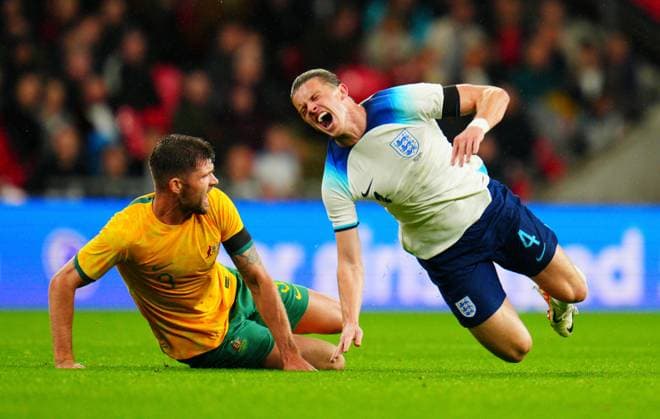 Sport Bilder des Tages EDITORIAL USE ONLY No use with unauthorised audio, video, data, fixture lists, club league logos or live services. Online in-match use limited to 120 images, no video emulation. No use in betting, games or single club league player publications. England v Australia, International Friendly, Länderspiel, Nationalmannschaft Football, Wembley Stadium, London, UK - 13 Oct 2023 EDITORIAL USE ONLY No use with unauthorised audio, video, data, fixture lists, club league logos or live services. Online in-match use limited to 120 images, no video emulation. No use in betting, games or single club league player publications. Copyright: xJavierxGarcia Shutterstockx 14147575av