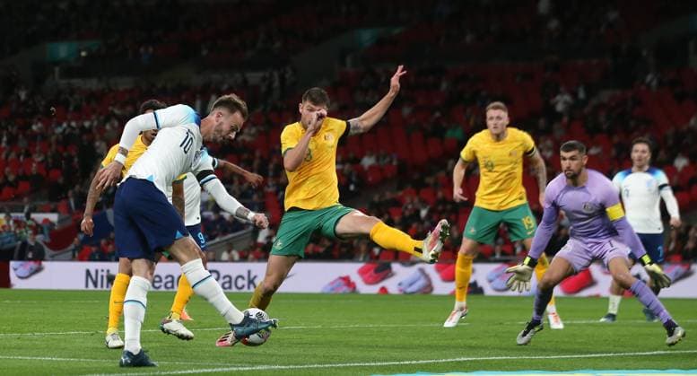 England v Australia, International Friendly, Länderspiel, Nationalmannschaft Match, Wembley Stadium, London, UK - 13th October 2023 James Maddison of England & Tottenham Hotspur. - England v Australia, International Friendly Match, Wembley Stadium, London, UK - 13th October 2023. London Wembley Stadium UK Copyright: xDanxWeirx CP_England_Australia_169