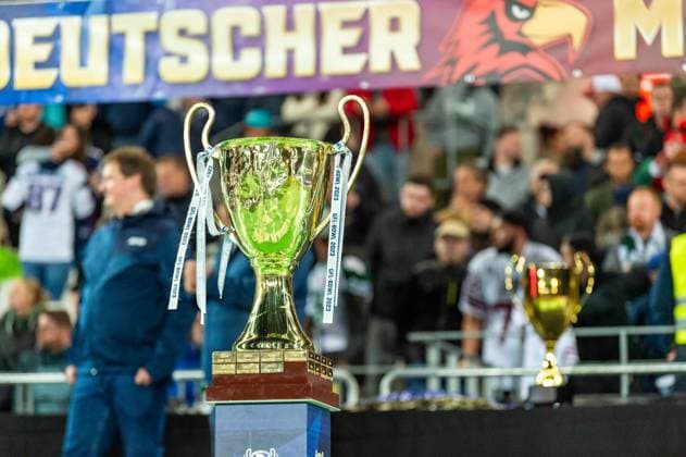 GFL-Bowl-Pokal Beule GER, Potsdam Royals vs Schwaebisch Hall Unicorns, GFL, Saison 2023, GFL-Bowl, Finale, 14.10.2023, GER, Potsdam Royals vs Schwaebisch Hall Unicorns, GFL, Saison 2023, GFL-Bowl, Finale, 14.10.2023 Essen Copyright: xEibner-Pressefoto FlorianxWolfx EP_FWF