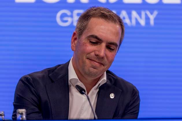 UEFA EURO, EM, Europameisterschaft,Fussball 2024 Pressekonferenz, eutsche Bank Park, Frankfurt, 16.10.2023 Philipp Lahm, Turnierdirektor der UEFA EURO 2024, UEFA Euro 2024 PK, Frankfurt, Eissporthalle, 16.10.2023 Copyright: xBEAUTIFULxSPORTS Gawlikx
