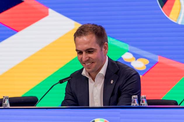 UEFA EURO, EM, Europameisterschaft,Fussball 2024 Pressekonferenz, eutsche Bank Park, Frankfurt, 16.10.2023 Philipp Lahm, Turnierdirektor der UEFA EURO 2024, UEFA Euro 2024 PK, Frankfurt, Eissporthalle, 16.10.2023 Copyright: xBEAUTIFULxSPORTS Gawlikx