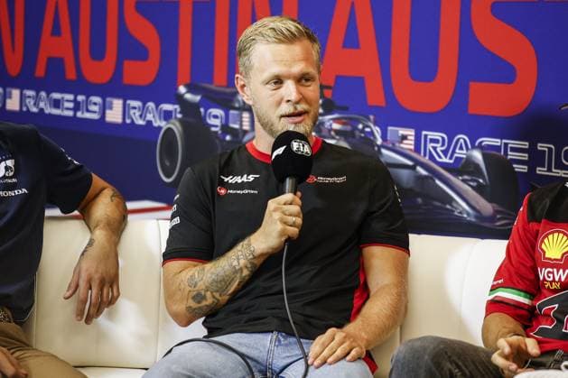 MAGNUSSEN Kevin (den), Haas F1 Team VF-23 Ferrari, portrait press conference, PK, Pressekonferenz during the 2023 Formula 1 Lenovo United States Grand Prix, 18th round of the 2023 Formula One World Championship, WM, Weltmeisterschaft from October 20 to 22, 2023 on the Circuit of The Americas, in Austin, USA - F1 - US GRAND PRIX 2023 DPPI Panoramic __R3_0406