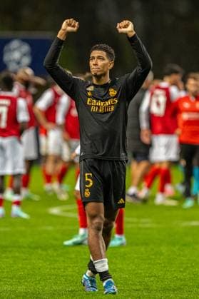 Uefa Champions League, Braga SC vs Real Madrid, round 3 of 6 Braga, Portugal, October, 24th, 2023,Uefa Champions League, Braga SC vs Real Madrid, round 3 of 6 at the Estadio Municipal de Braga, Jude Bellingham playing for Real Madrid, photography by @guelbergoes Braga Portugal