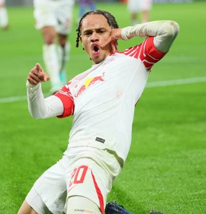 RB Leipzig - Roter Stern Belgrad Champions League Leipzig, 25.10.2023, Red Bull Arena, Fussball , UEFA Champions League, Gruppe G , 3. Spieltag, RB Leipzig vs. Roter Stern Belgrad , Im Bild: Tor für RB Leipzig. Xavi Simons (20, RB Leipzig) trifft zum 2:0 und jubelt. , Foto nur zur redaktionellen Nutzung bestimmt! . , UEFA regulations prohibit any use of photographs as image sequences and or quasi-video ,