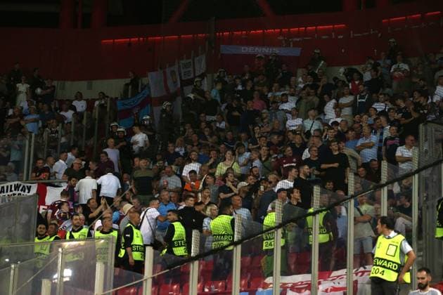 EDITORIAL USE ONLY No use with unauthorised audio, video, data, fixture lists, club league logos or live services. Online in-match use limited to 120 images, no video emulation. No use in betting, games or single club league player publications. Olympiakos v West Ham United, UEFA Europa League, Group A, Football, Karaiskakis Stadium, Athens, Greece - 26 Oct 2023 EDITORIAL USE ONLY No use with unauthorised audio, video, data, fixture lists, club league logos or live services. Online in-match use limited to 120 images, no video emulation. No use in betting, games or single club league player publications. Copyright: xAndreasxPapakonstantinou Shutterstockx 14164183f