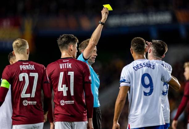 EDITORIAL USE ONLY No use with unauthorised audio, video, data, fixture lists, club league logos or live services. Online in-match use limited to 120 images, no video emulation. No use in betting, games or single club league player publications. Sparta Prague v Rangers, UEFA Europa League, Group C, Football, epet ARENA, Prague, Czech Republic - 26 Oct 2023 EDITORIAL USE ONLY No use with unauthorised audio, video, data, fixture lists, club league logos or live services. Online in-match use limited to 120 images, no video emulation. No use in betting, games or single club league player publications. Copyright: xKirkxO Rourke RangersxFC Shutterstockx 14167469cw