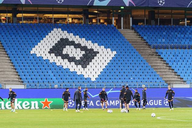 Schachtar Donezk bei Abschlusstraining im Volkparkstadion GER, Training Schachtar Donezk, Fussball, Champions League, Saison 2023 2024, 06.11.2023 GER, Training Schachtar Donezk, Fussball, Champions League, Saison 2023 2024, 06.11.2023 Hamburg Copyright: xEibner-Pressefoto MarcelxvonxFehrnx EP_MFN