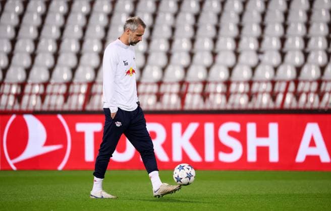 Roter Stern Belgrad - RB Leipzig Training Champions League Beograd, 06.11.2023, Stadion Rajko Mitic, Fussball , UEFA Champions League, Gruppe G , 4. Spieltag, Matchday-1 , Roter Stern Belgrad vs. RB Leipzig , Abschlusstraining RB Leipzig , Im Bild: Trainer Marco Rose (RB Leipzig) , Foto nur zur redaktionellen Nutzung bestimmt! . , UEFA regulations prohibit any use of photographs as image sequences and or quasi-video ,