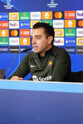 Xavi FC Barcelona, Barca Trainer) GER, Pressekonferenz FC Barcelona, Fussball, Champions League, Saison 2023 2024, 06.11.2023 GER, Pressekonferenz FC Barcelona, Fussball, Champions League, Saison 2023 2024, 06.11.2023 Hamburg Copyright: xEibner-Pressefoto MarcelxvonxFehrnx EP_MFN