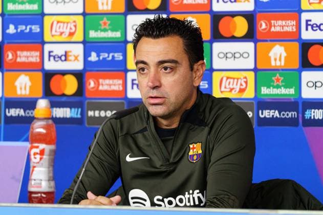 Xavi FC Barcelona, Barca Trainer) GER, Pressekonferenz FC Barcelona, Fussball, Champions League, Saison 2023 2024, 06.11.2023 GER, Pressekonferenz FC Barcelona, Fussball, Champions League, Saison 2023 2024, 06.11.2023 Hamburg Copyright: xEibner-Pressefoto MarcelxvonxFehrnx EP_MFN