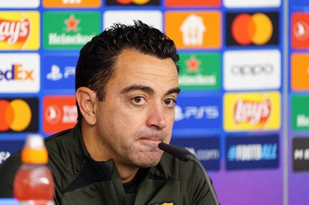 Xavi FC Barcelona, Barca Trainer) GER, Pressekonferenz FC Barcelona, Fussball, Champions League, Saison 2023 2024, 06.11.2023 GER, Pressekonferenz FC Barcelona, Fussball, Champions League, Saison 2023 2024, 06.11.2023 Hamburg Copyright: xEibner-Pressefoto MarcelxvonxFehrnx EP_MFN