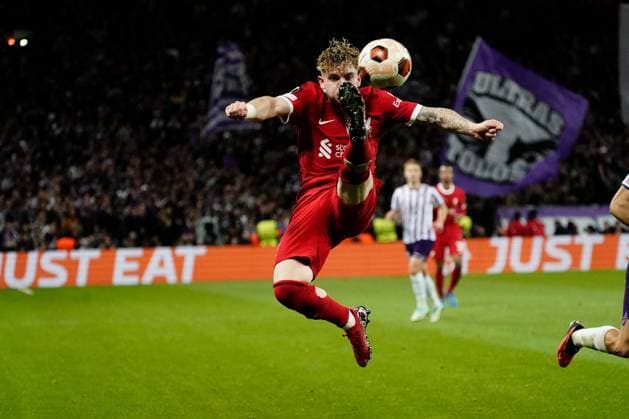 EDITORIAL USE ONLY No use with unauthorised audio, video, data, fixture lists, club league logos or live services. Online in-match use limited to 120 images, no video emulation. No use in betting, games or single club league player publications. Toulouse v Liverpool, UEFA Europa League, Group E, Football, Stadium TFC, Toulouse, France - 09 Nov 2023 EDITORIAL USE ONLY No use with unauthorised audio, video, data, fixture lists, club league logos or live services. Online in-match use limited to 120 images, no video emulation. No use in betting, games or single club league player publications. Copyright: xDavexWinter Shutterstockx 14188577ii