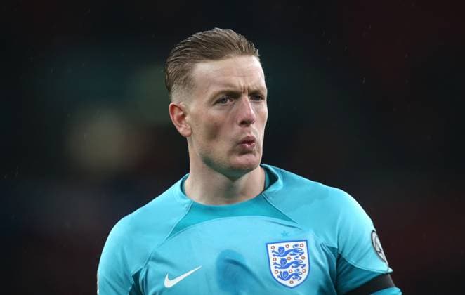 Sport Bilder des Tages England v Malta, UEFA EURO, EM, Europameisterschaft,Fussball 2024 European qualifier - Group C, Wembley Stadium, London, UK. - 17th November 2023 Jordan Pickford of England & Everton. - England v Malta, UEFA EURO 2024 European qualifier - Group C, Wembley Stadium, London, UK. - 17th November 2023. London Wembley Stadium UK Copyright: xDanxWeirx CP_England_Malta_93