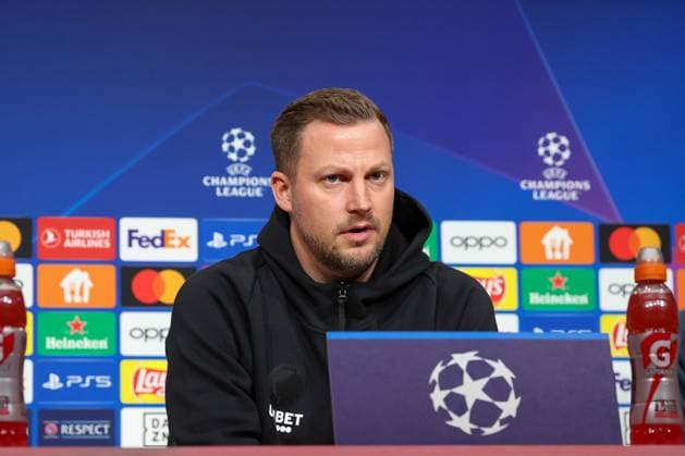 Jacob Neestrup (FC Kopenhagen, Head-Coach), Internationale Pressekonferenz. FC Kopenhagen, Fussball, UEFA Champions League, Vorrunde, 5. Spieltag, Saison 23 24, 28.11.2023, FC Kobenhavn Internationale Pressekonferenz. FC Kopenhagen, Fussball, UEFA Champions League, Vorrunde, 5. Spieltag, Saison 23 24, 28.11.2023 Muenchen Copyright: xEibner-Pressefoto JennixMaulx EP_JML