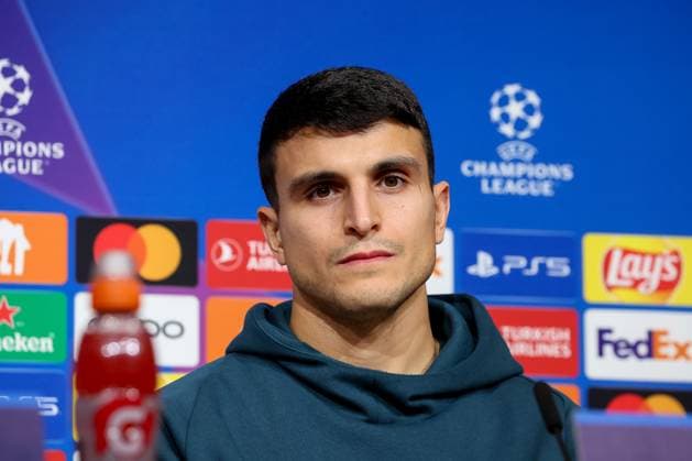 Mohamed Elyounoussi (FC Kopenhagen, 10), Internationale Pressekonferenz. FC Kopenhagen, Fussball, UEFA Champions League, Vorrunde, 5. Spieltag, Saison 23 24, 28.11.2023, FC Kobenhavn Internationale Pressekonferenz. FC Kopenhagen, Fussball, UEFA Champions League, Vorrunde, 5. Spieltag, Saison 23 24, 28.11.2023 Muenchen Copyright: xEibner-Pressefoto JennixMaulx EP_JML