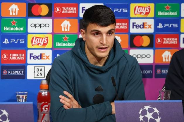 Mohamed Elyounoussi (FC Kopenhagen, 10), Internationale Pressekonferenz. FC Kopenhagen, Fussball, UEFA Champions League, Vorrunde, 5. Spieltag, Saison 23 24, 28.11.2023, FC Kobenhavn Internationale Pressekonferenz. FC Kopenhagen, Fussball, UEFA Champions League, Vorrunde, 5. Spieltag, Saison 23 24, 28.11.2023 Muenchen Copyright: xEibner-Pressefoto JennixMaulx EP_JML