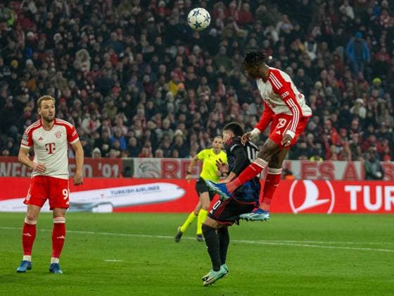 Harry Kane (FC Bayern Muenchen, 09), Roony Bardghji (FC Kopenhagen, 40), Mathys Tel (FC Bayern Muenchen, 39), GER, FC Bayern Muenchen (FCB) vs. FC Kopenhagen (FCK), Fussball, UEFA Champions League, Vorrunde, 5. Spieltag, Saison 2023 2024, 29.11.2023, DFB DFL regulations prohibit any use of photographs as image sequences and or quasi-video., GER, FC Bayern Muenchen (FCB) vs. FC Kopenhagen (FCK), Fussball, UEFA Champions League, Vorrunde, 5. Spieltag, Saison 2023 2024, 29.11.2023 Muenchen Copyright: xEibner-Pressefoto SaschaxWaltherx EP_EER