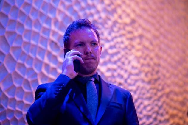 Sport Bilder des Tages Julian Nagelsmann (Deutschland, Bundestrainer) telefoniert nach der Auslosun, GER, UEFA EURO, EM, Europameisterschaft,Fussball 2024 Final Draw, Auslosung Elbphilharmonie Hamburg, 02.12.2023 GER, UEFA Euro 2024 Final Draw, Auslosung Elbphilharmonie Hamburg, 02.12.2023 Hamburg Copyright: xEibner-Pressefoto Memmlerx EP_MMR