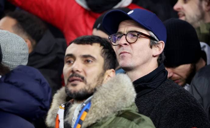 Former manager and ex Marseille player Joey Barton seen with the away fans. Brighton & Hove Albion v Marseille, UEFA Europa League, Group A, Football, American Express Community Express Stadium, Brighton, UK - 14 Dec 2023 EDITORIAL USE ONLY No use with unauthorised audio, video, data, fixture lists, club league logos or live services. Online in-match use limited to 120 images, no video emulation. No use in betting, games or single club league player publications. Copyright: xJamesxMarsh Shutterstockx 14254279m