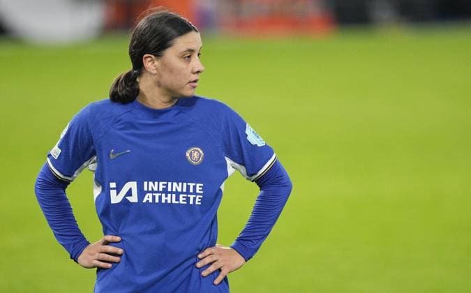 Sam Kerr of Chelsea Chelsea Women v Hacken Women, UEFA Women s Champions League, Group D, Football, Stamford Bridge, London, UK - 14 Dec 2023 EDITORIAL USE ONLY No use with unauthorised audio, video, data, fixture lists, club league logos or live services. Online in-match use limited to 120 images, no video emulation. No use in betting, games or single club league player publications. Copyright: xDavexShopland Shutterstockx 14254261bq