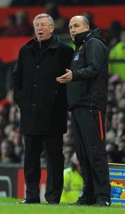 Sir Alex Ferguson manager of Manchester United, ManU and assistant Mick Phelan Sir Alex Ferguson manager of Manchester United and assistant Mick Phelan ..Barclays Premier League..Manchester United v Wigan Athletic..14th January, 2009.(Credit Image: PHOTOGRAPHER Sportimage Cal Media) UK EDITORIAL USE ONLY Copyright: xx SimonxBellisx csmphoto201348