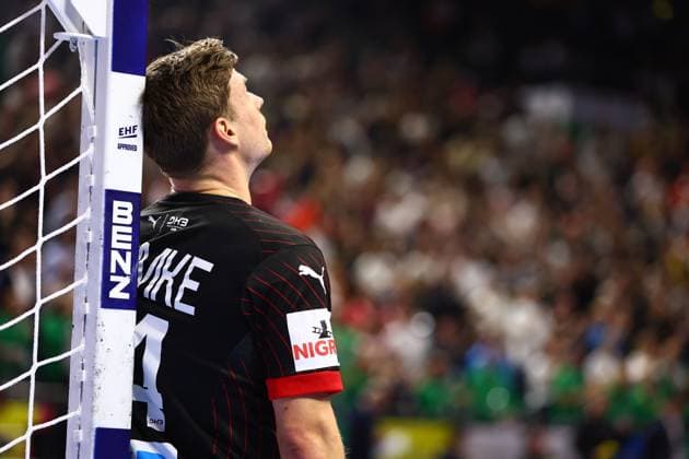 Rune Dahmke (Deutschland) ist enttaeuscht nach der Niederlage gegen Daenemark Deutschland vs Daenemark, Handball, Maenner, EHF Euro 2024, Halbfinale, 26.01.2024 Deutschland vs Daenemark, Handball, Maenner, EHF Euro 2024, Halbfinale, 26.01.2024 Koeln Copyright: xEibner-Pressefotox EP_RWS