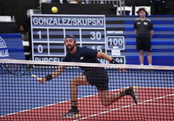 February 10, 2024, Dallas, Texas, United States: February 10, 2024, Dallas, Texas, United States: Jordan Thompson (AUS) hits a forehand in men s doubles quarter final match during the Dallas Open at the Styslinger ALTEC Tennis Center on the campus of Southern Methodist University. on February 10, 2024 in Dallas, Texas, United States. Dallas United States - ZUMAe321 20240210_zsa_e321_006 Copyright: xJavierxVicenciox xEyepixxGroupx