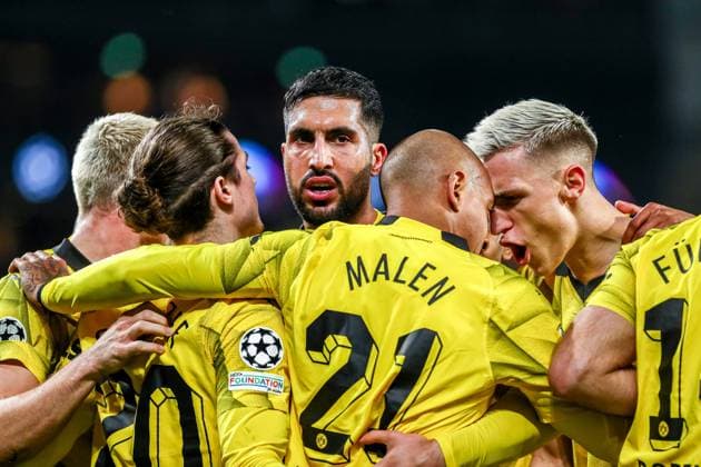 Tor, Torjubel, zum 0:1 durch Donyell Malen (Borussia Dortmund BVB, 21), NLD, PSV Eindhoven vs. Borussia Dortmund BVB, UEFA Champions League 2023 24 - Achtefinale, Hinspiel, 20.02.2024, NLD, PSV Eindhoven vs. Borussia Dortmund BVB, UEFA Champions League 2023 24 - Achtefinale, Hinspiel, 20.02.2024, Foto: Eibner-Pressefoto Gabriel Boia EIndhoven Copyright: xEibner-Pressefoto GabrielxBoiax EP_EER