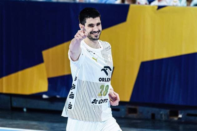 Torjubel Jubel Eduardo Gurbindo Martinez (THW Kiel, 28) GER, THW Kiel vs. RK Eurofarm Pelister, Handball, Champions League, Spieltag 12, Saison 2023 2024, 22.02.2024 GER, THW Kiel vs. RK Eurofarm Pelister, Handball, Champions League, Spieltag 12, Saison 2023 2024, 22.02.2024 Kiel Copyright: xEibner-Pressefoto MarcelxvonxFehrnx EP_MFN