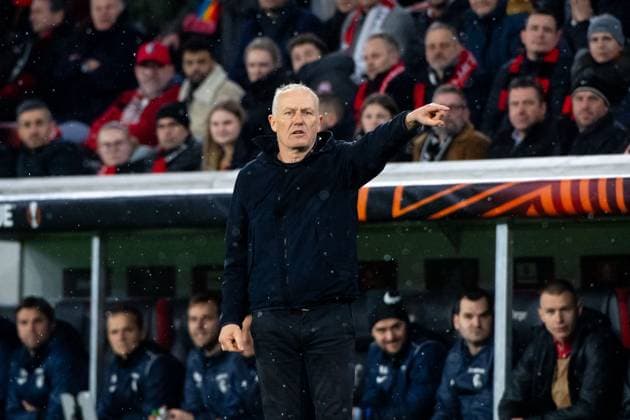 Christian Streich (SC Freiburg, Trainer), GER, SC Freiburg vs RC Lens, Fussball UEFA Europa League, Playoff Zwischenrunde Rueckspiel, Saison 2023 2024, 22.02.2024 GER, SC Freiburg vs RC Lens, Fussball UEFA Europa League, Playoff Zwischenrunde Rueckspiel, Saison 2023 2024, 22.02.2024 Freiburg Copyright: xEibner-Pressefoto Memmlerx EP_MMR
