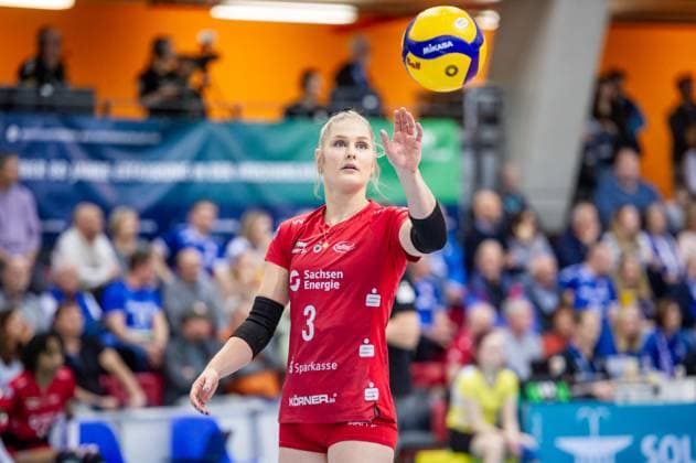 Hester Jasper (Dresdner SC, 03) Allianz MTV Stuttgart - Dresdner SC, Volleyball Bundesliga, Frauen, VBL, Saison 2023 24, 25.02.2024, Stuttgart (SCHARRena), DEU Allianz MTV Stuttgart - Dresdner SC, Sport, Volleyball Bundesliga, Frauen, VBL, Saison 2023 24, 25.02.2024, Stuttgart (SCHARRena), DEU Stuttgart Copyright: xSandyxDinkelackerx EP_SDR