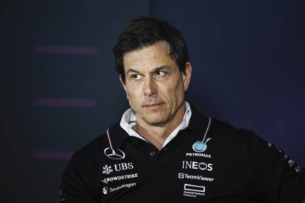 WOLFF Toto (aut), Team Principal & CEO of Mercedes AMG F1 Team, portrait press conference, PK, Pressekonferenz during the Formula 1 Gulf Air Bahrain Grand Prix 2024, 1st round of the 2024 FIA Formula One World Championship, WM, Weltmeisterschaft from February 29 to March 2, 2024 on the Bahrain International Circuit, in Sakhir, Bahrain - F1 - BAHRAIN GRAND PRIX 2024 DPPI Panoramic 240229_R01BAHRAIN__BR32369