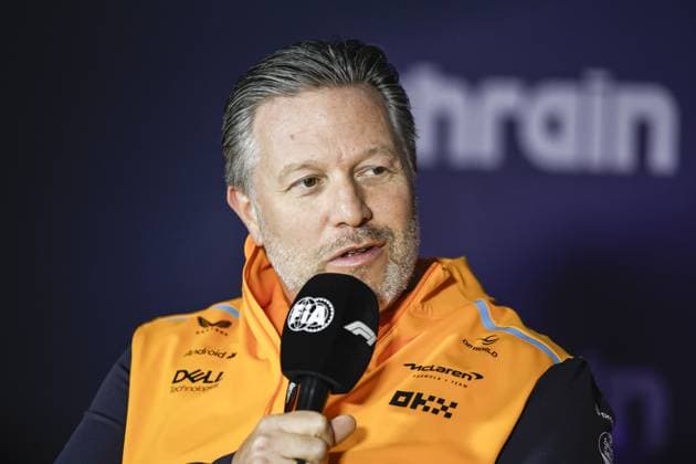 BROWN Zak (usa), CEO of of McLaren Racing, portrait press conference, PK, Pressekonferenz during the Formula 1 Gulf Air Bahrain Grand Prix 2024, 1st round of the 2024 FIA Formula One World Championship, WM, Weltmeisterschaft from February 29 to March 2, 2024 on the Bahrain International Circuit, in Sakhir, Bahrain - F1 - BAHRAIN GRAND PRIX 2024 DPPI Panoramic 240229_R01BAHRAIN__BR32414
