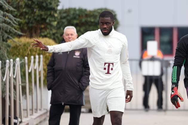 Dayot Upamecano (FC Bayern Muenchen, 02), Abschlusstraining. FC Bayern Muenchen, Fussball, UEFA Champions League, Achtelfinale Rueckspiel, Saison 23 24, 04.03.2024, Abschlusstraining. FC Bayern Muenchen, Fussball, UEFA Champions League, Achtelfinale Rueckspiel, Saison 23 24, 04.03.2024 Muenchen Copyright: xEibner-Pressefoto JennixMaulx EP_JML