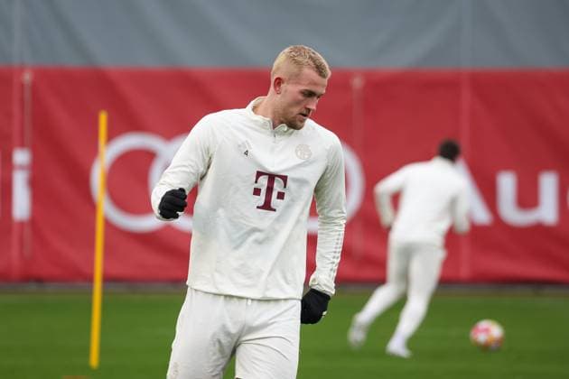 Matthijs de Ligt (FC Bayern Muenchen, 04), Abschlusstraining. FC Bayern Muenchen, Fussball, UEFA Champions League, Achtelfinale Rueckspiel, Saison 23 24, 04.03.2024, Abschlusstraining. FC Bayern Muenchen, Fussball, UEFA Champions League, Achtelfinale Rueckspiel, Saison 23 24, 04.03.2024 Muenchen Copyright: xEibner-Pressefoto JennixMaulx EP_JML