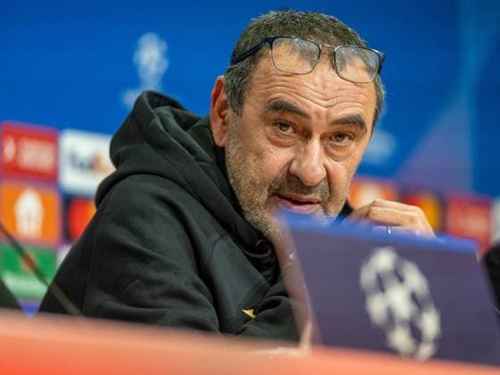 Maurizio Sarri (Lazio Rome, Head-Coach), Pressekonferenz, GER, FC Bayern Muenchen (FCB) vs. Lazio Rome (SSL), Fussball, UEFA Champions League, Achtelfinal Rueckspiel, Saison 2023 2024, 05.03.2024, DFB DFL regulations prohibit any use of photographs as image sequences and or quasi-video., GER, FC Bayern Muenchen (FCB) vs. Lazio Rome (SSL), Fussball, UEFA Champions League, Achtelfinal Rueckspiel, Saison 2023 2024, 05.03.2024 Muenchen Copyright: xEibner-Pressefoto SaschaxWaltherx EP_EER